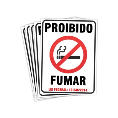 Placa Sinalização Proibido Fumar