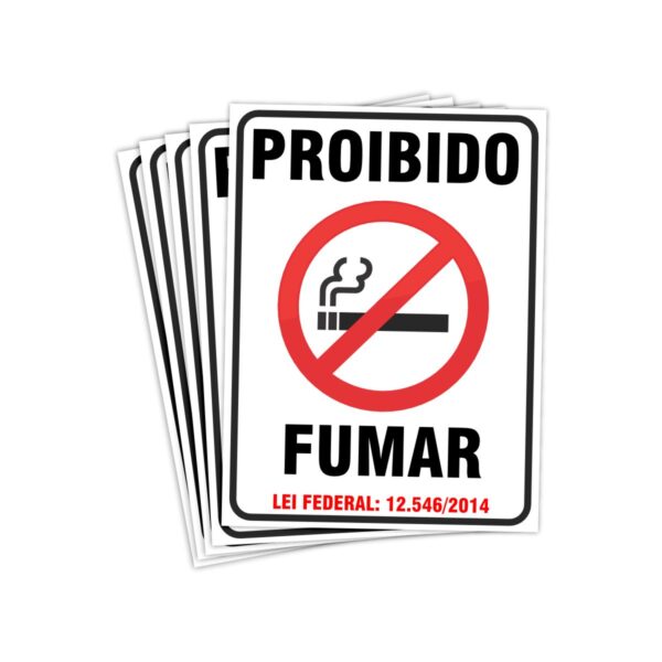 Placa Sinalização Proibido Fumar