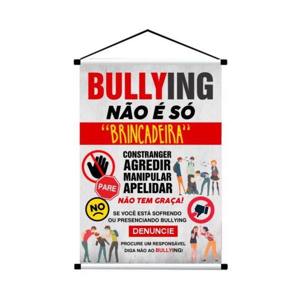 Banner Lona Campanha Bullying na Escola