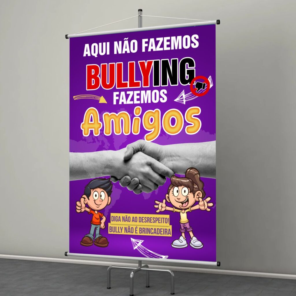 Banner Lona Campanha Bullying na Escola N2
