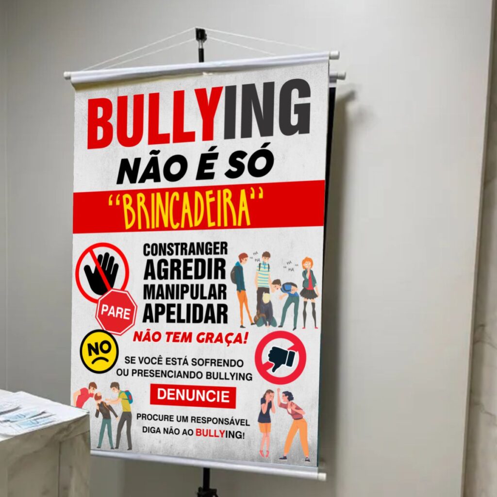 Banner Lona Campanha Bullying na Escola