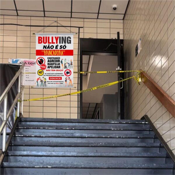 Banner Lona Campanha Bullying na Escola - Imagem 2