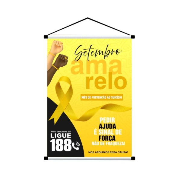 Banner Lona Campanha Setembro Amarelo