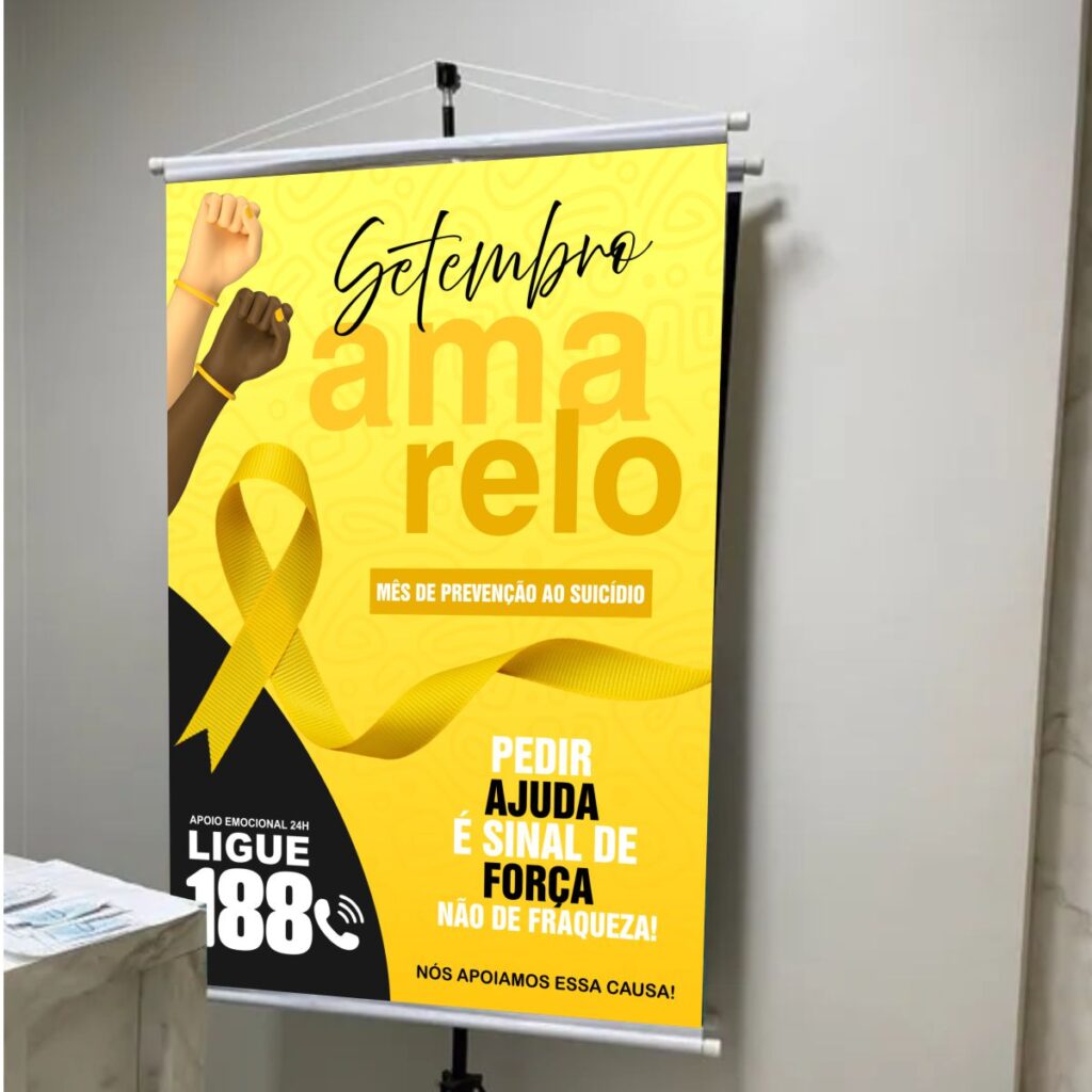 Banner Lona Campanha Setembro Amarelo