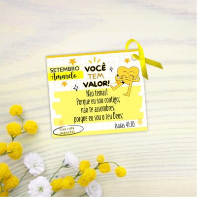 Cartão para Mimo Lembrancinha Setembro Amarelo N1