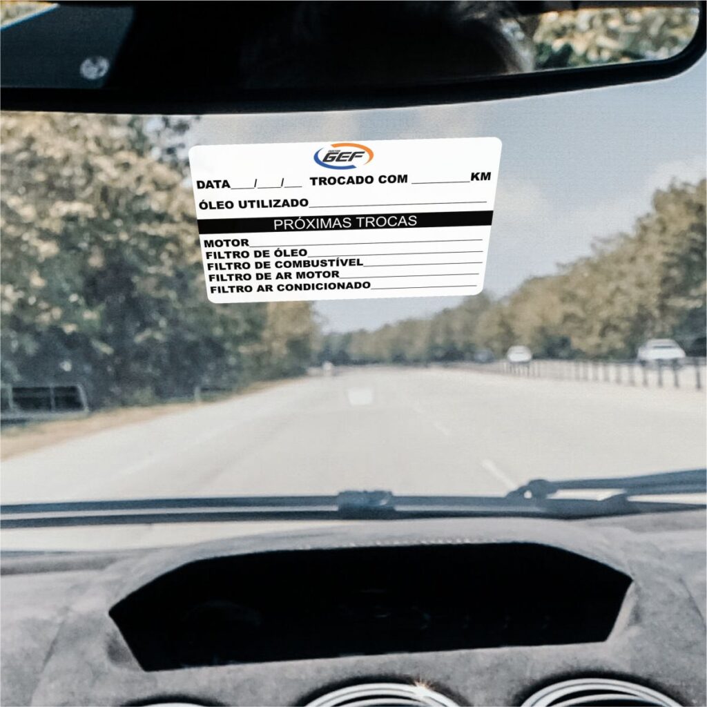 Adesivo Para Carro Troca De Óleo Personalizado