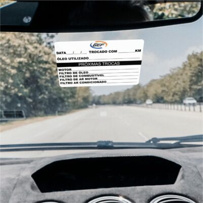 Adesivo Para Carro Troca De Óleo Personalizado