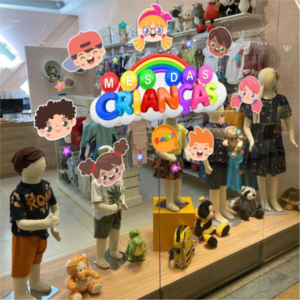Adesivo Vitrine dia das Crianças N15 - Imagem 2