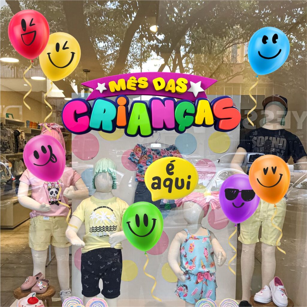 Adesivo Vitrine dia das Crianças N16