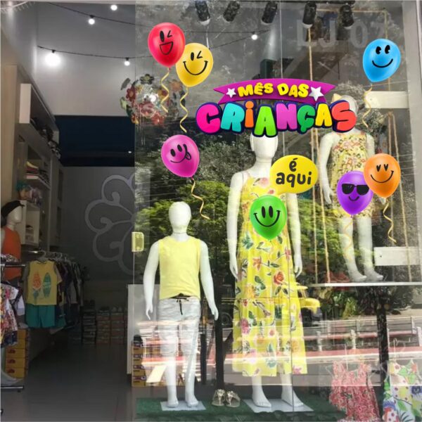 Adesivo Vitrine dia das Crianças N16 - Imagem 2