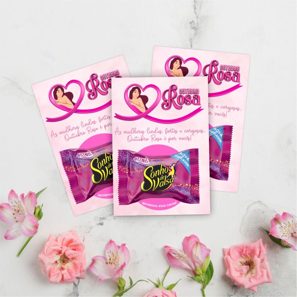 Cartão Outubro Rosa para Mimo Lembrancinha N3