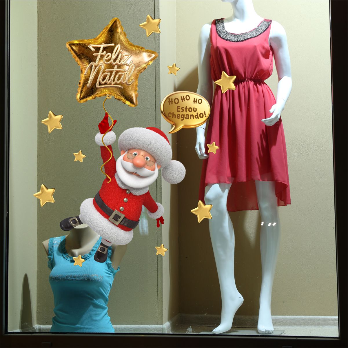 Adesivo Vitrine de Natal N35 - Imagem 2