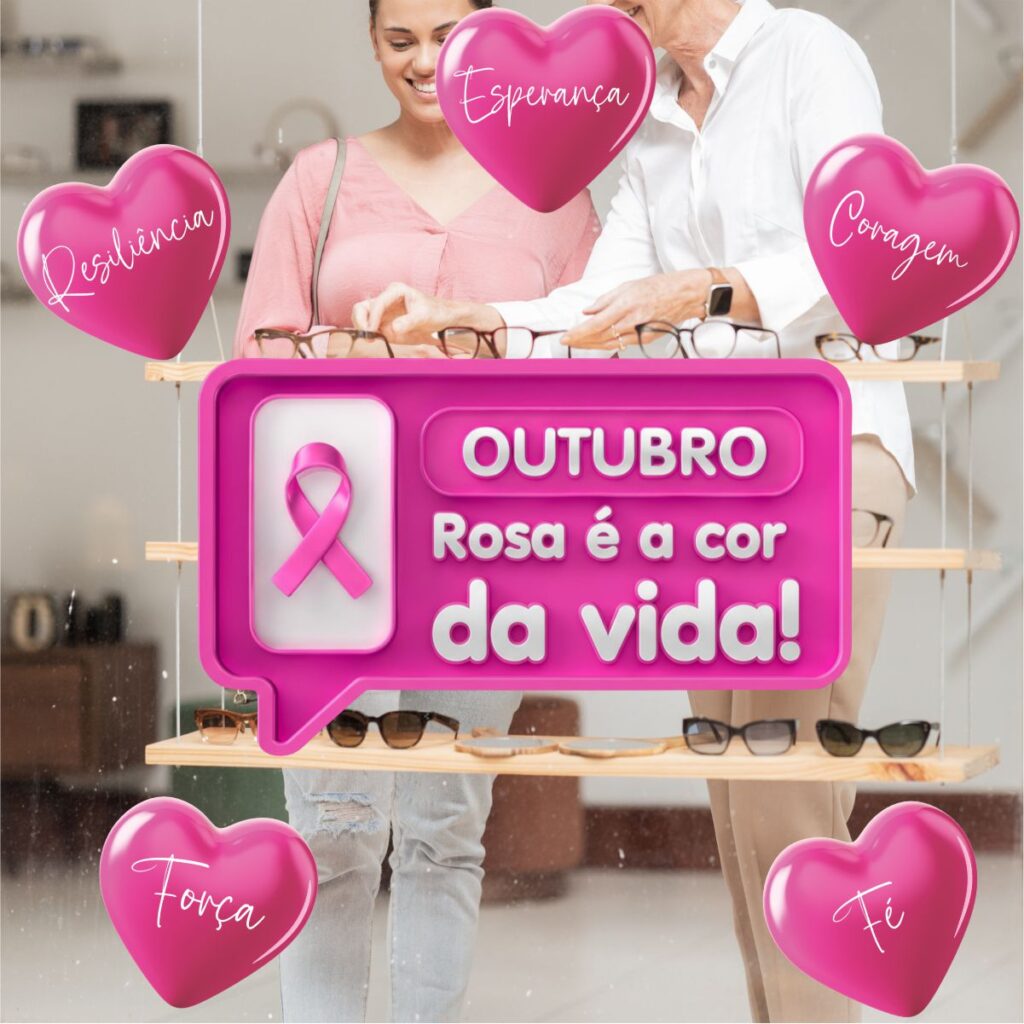 Adesivo Vitrine Outubro Rosa N8