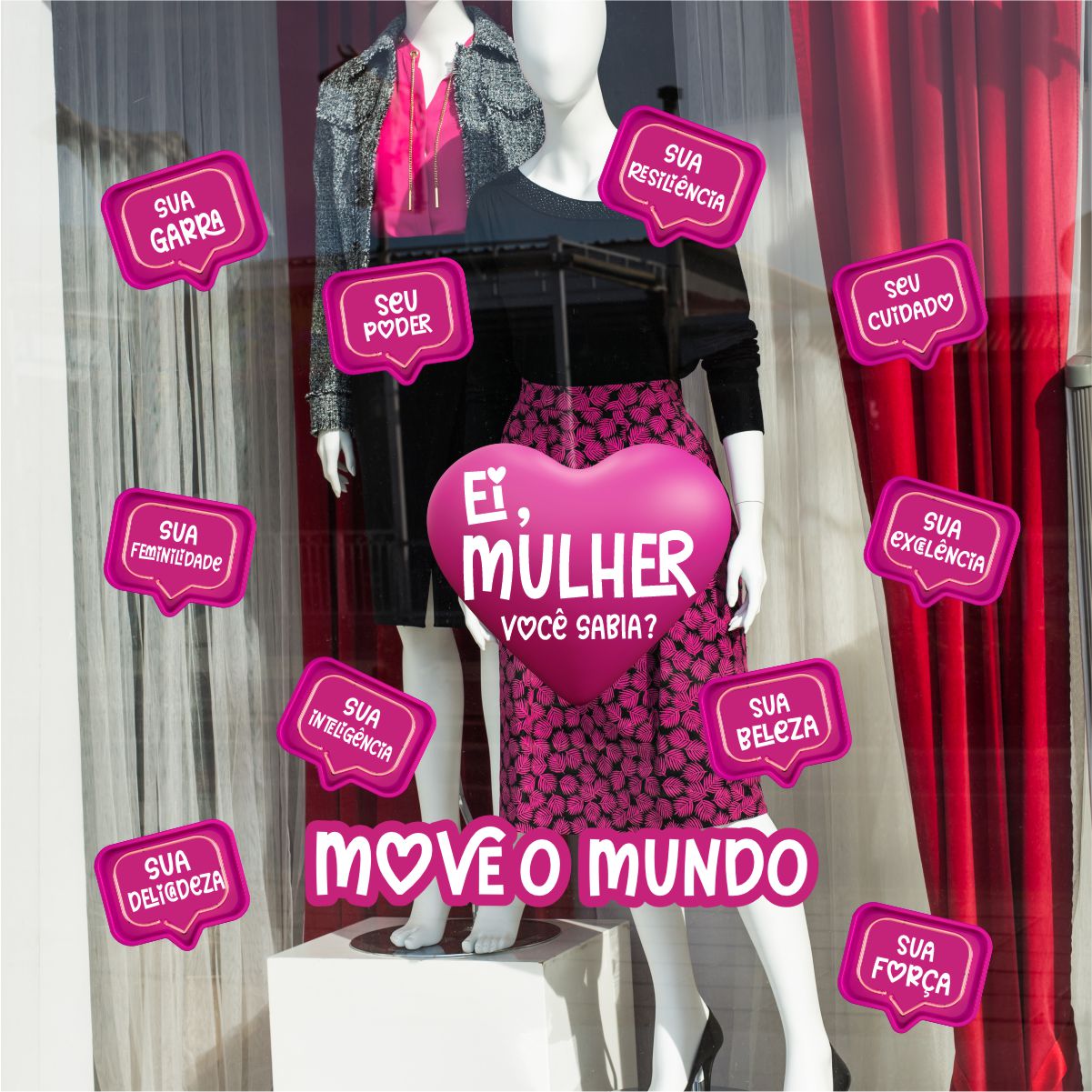 Adesivo Vitrine dia das Mulheres N8 - Imagem 2
