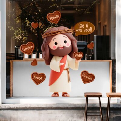 Adesivo Vitrine de Páscoa N23