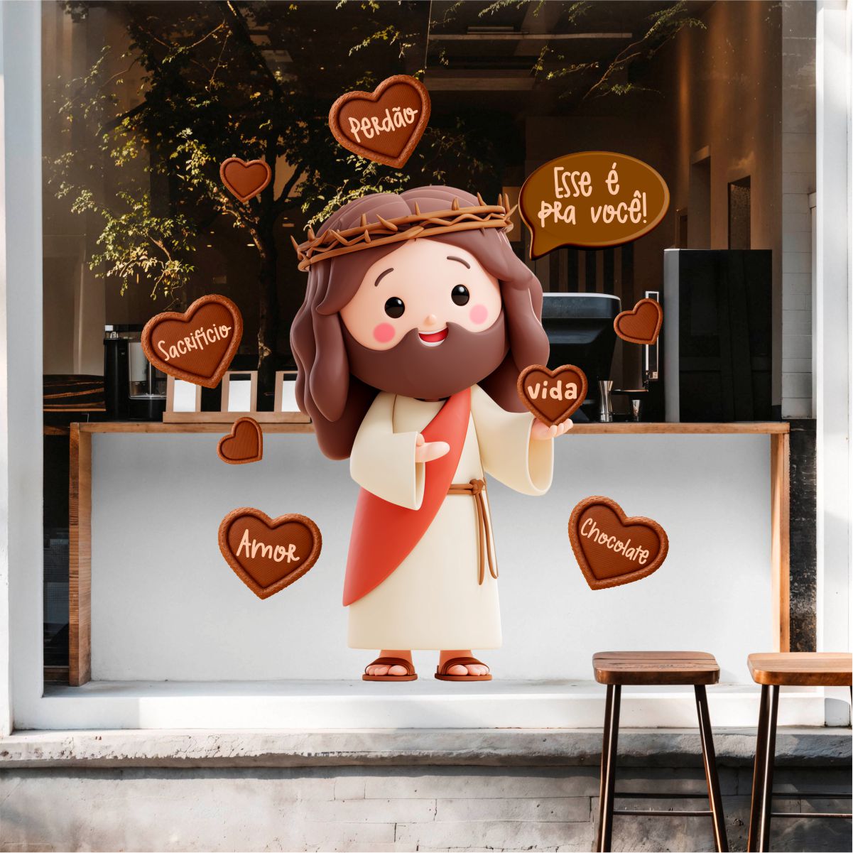 Adesivo Vitrine de Páscoa N23