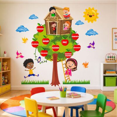 Adesivo de Parede Infantil Árvore Frutos do Espírito