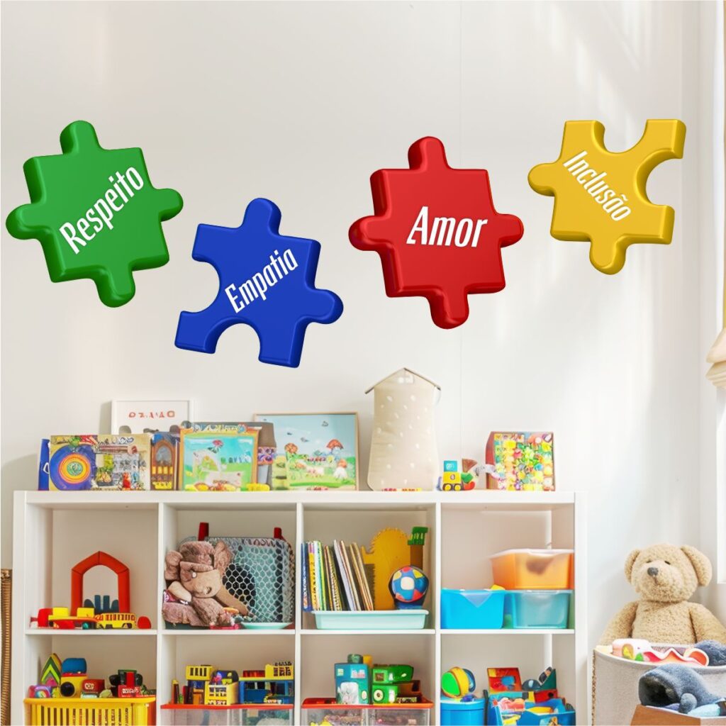 Adesivo de Parede Palavras Autismo