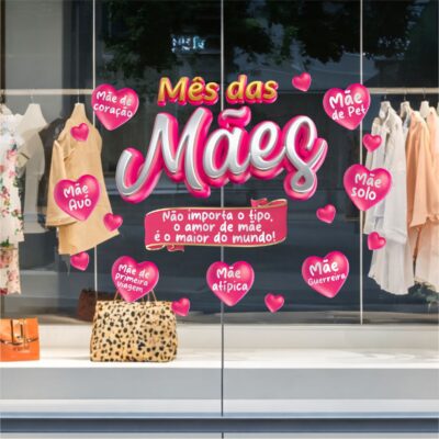 Adesivo Vitrine dia das Mães N24