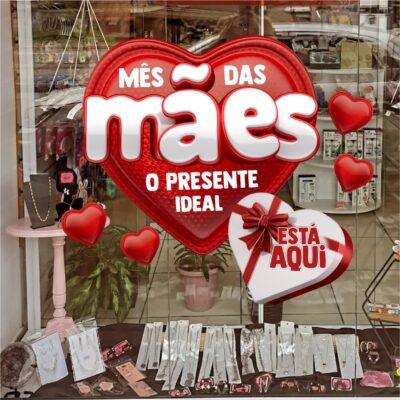 Adesivo Vitrine dia das Mães N29