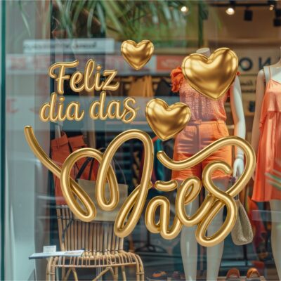 Adesivo Vitrine dia das Mães N30