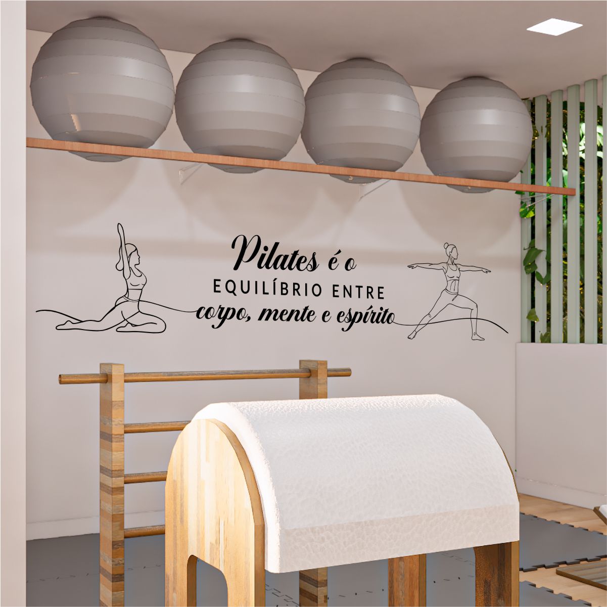 Adesivo de Parede Equilíbrio Pilates - Imagem 2