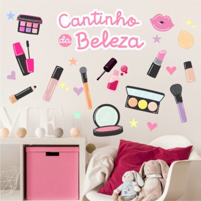 Adesivo De Parede Infantil Cantinho Da Beleza