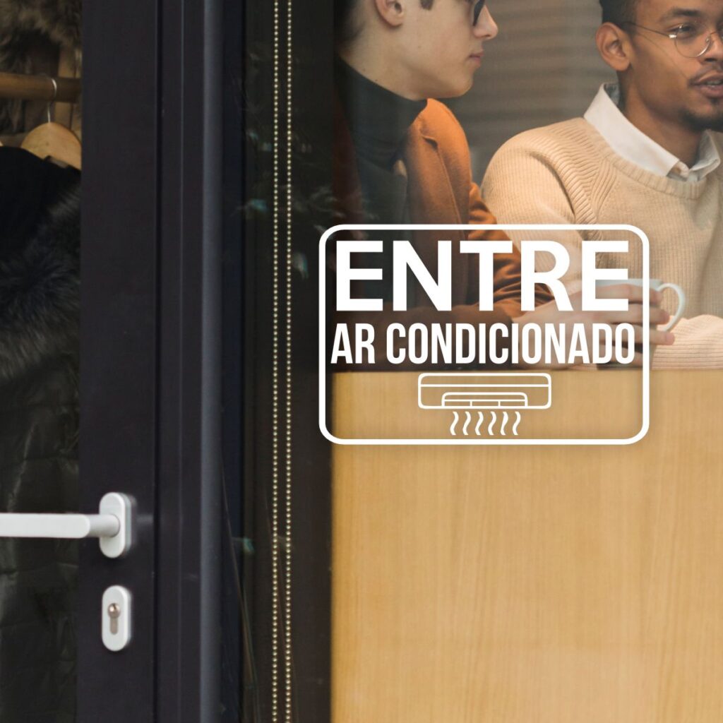 Adesivo Sinalizador Para Porta Entre Ar Condicionado