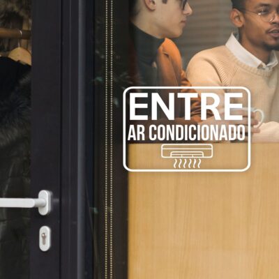 Adesivo Sinalizador Para Porta Entre Ar Condicionado