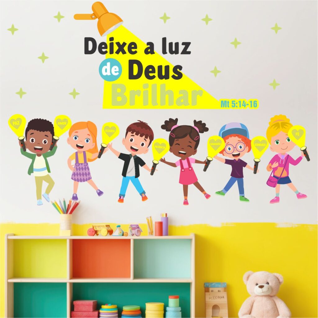 Adesivo de Parede Brilha no Escuro Luz de Deus