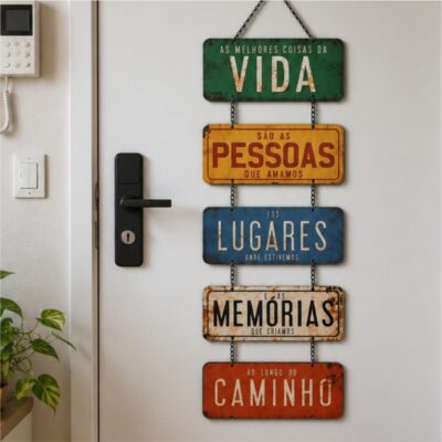 Placa Decorativa Cascata Frases Motivacionais N1