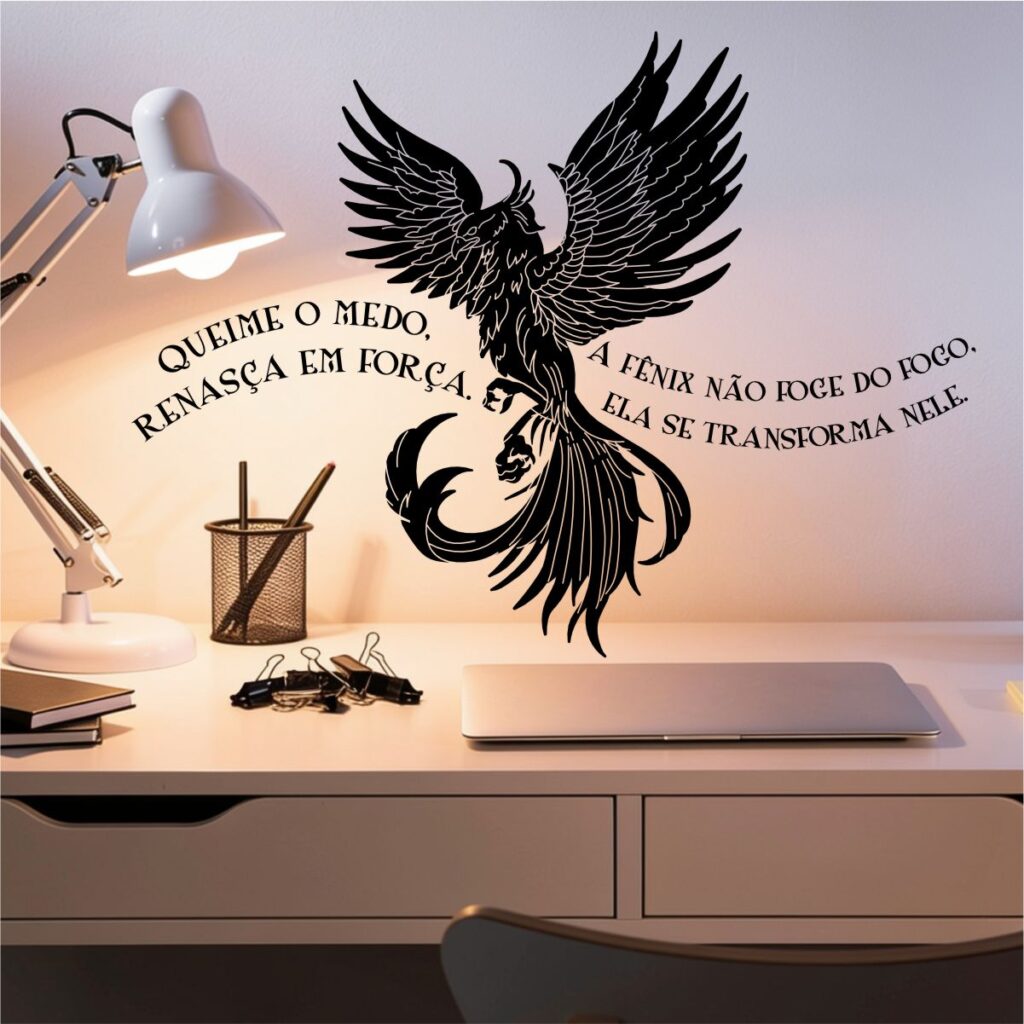 Adesivo de Parede Frase Fênix