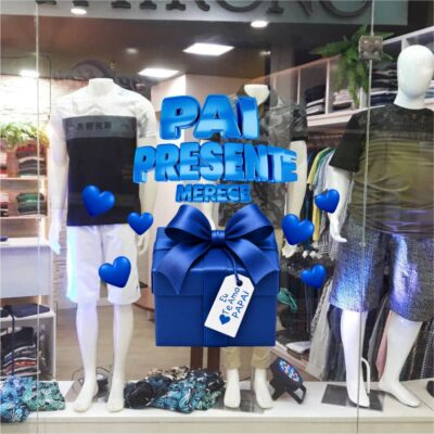 Adesivo Decorativo Vitrine Dia dos Pais N22