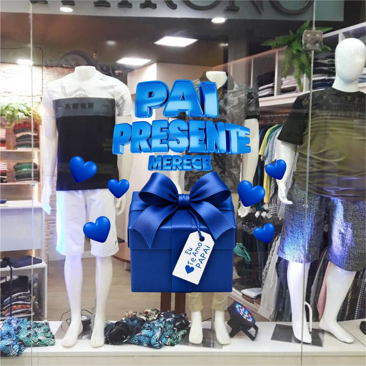 Adesivo Decorativo Vitrine Dia dos Pais N22