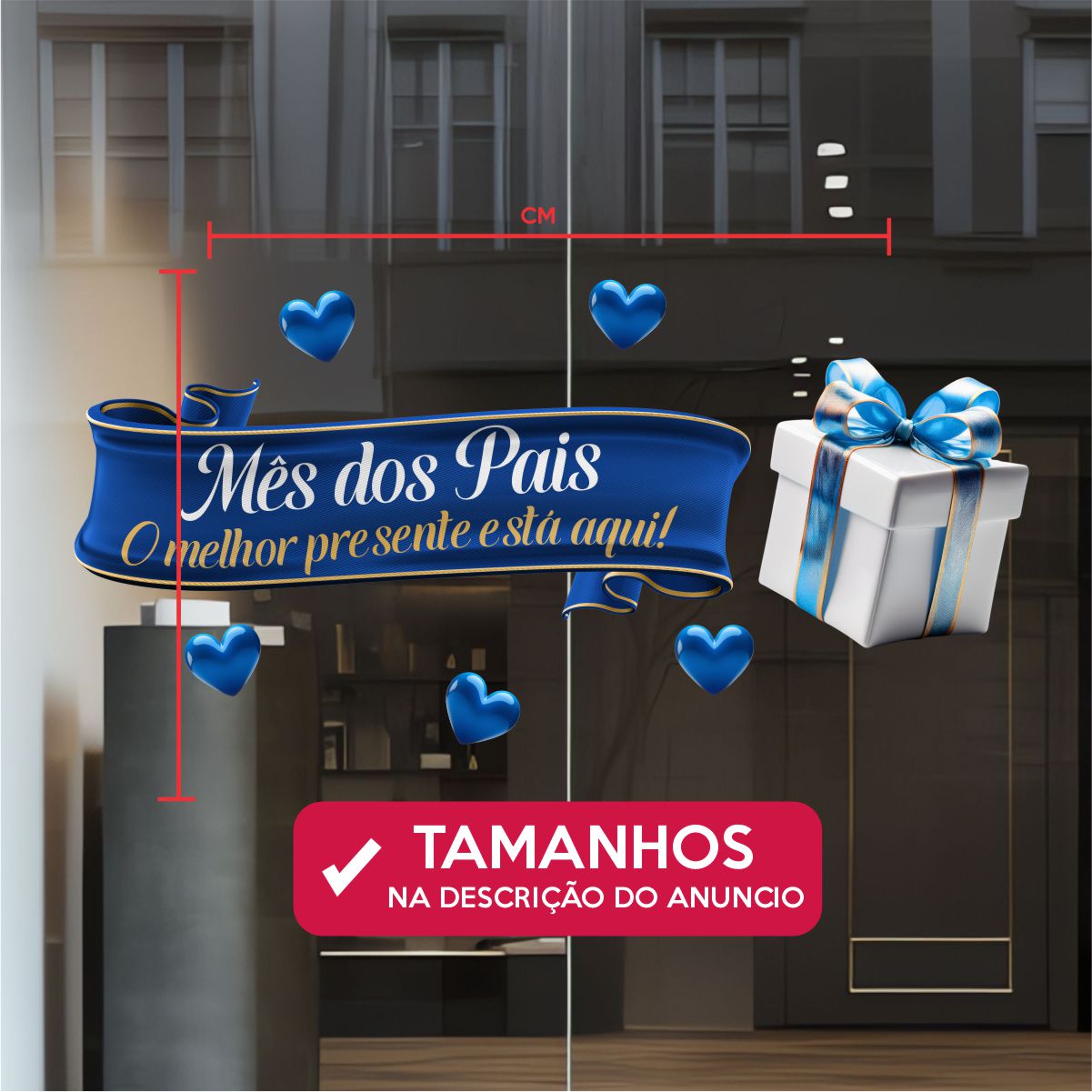 Adesivo Decorativo Vitrine Dia dos Pais N25 - Imagem 4
