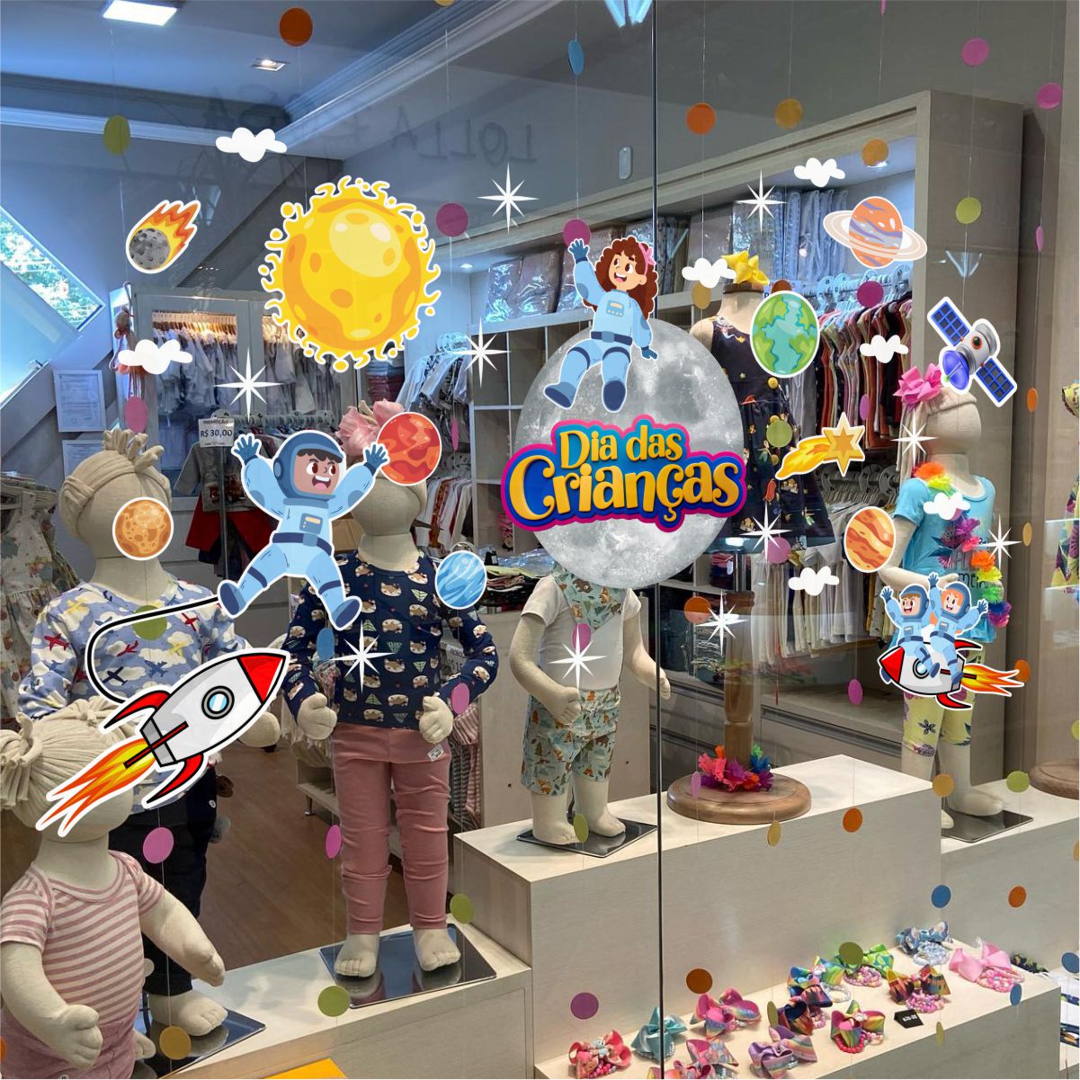 Adesivo Vitrine dia das Crianças N19 - Imagem 3