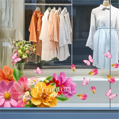 Adesivo Vitrine Primavera N17