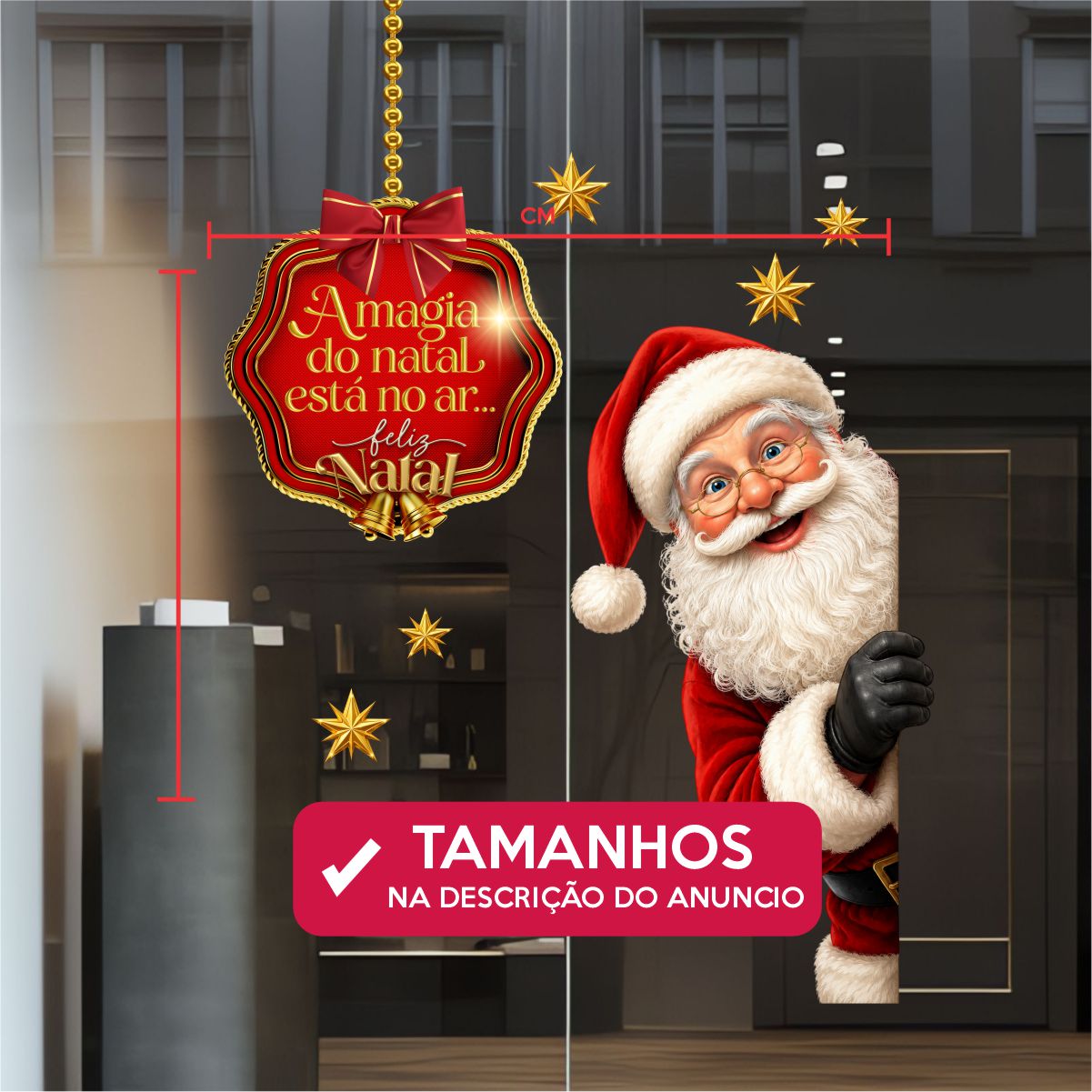 Adesivo Vitrine de Natal N40 - Imagem 4