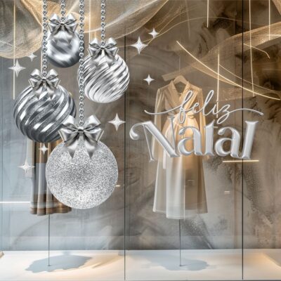 Adesivo Vitrine de Natal N43